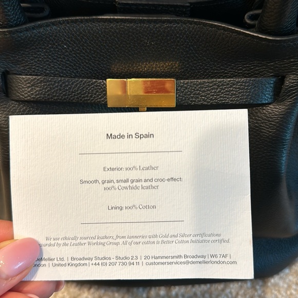 DeMellier handbag, medium. Used once, like new. - Picture 4 of 4